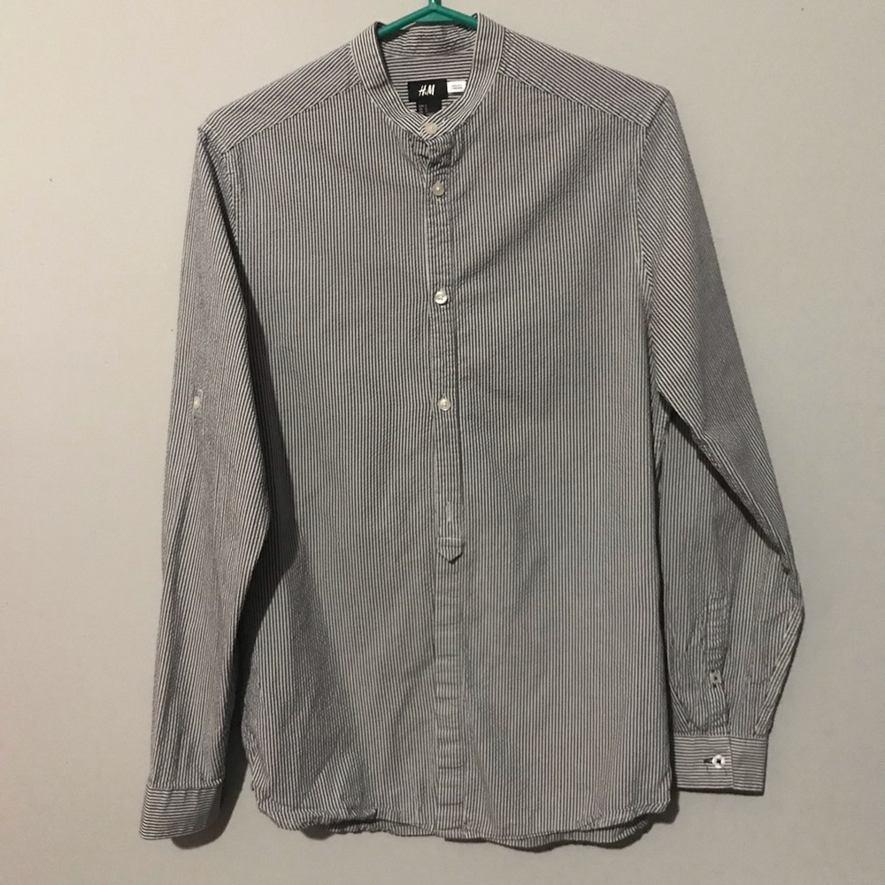 H&M L/S Mens Striped Shirt
